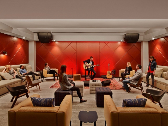 辦公空間，辦公室設計，索尼音樂辦公室設計，現代風格辦公室，音樂公司辦公室設計，國外辦公室設計