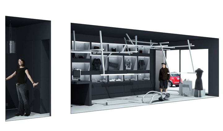 LOFT風格服裝專賣店裝修設計效果圖