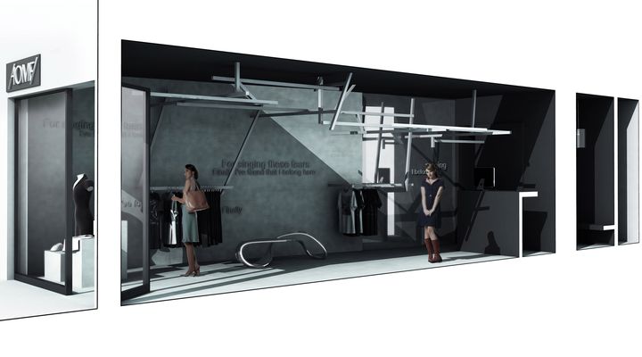 LOFT風格服裝專賣店裝修設計效果圖