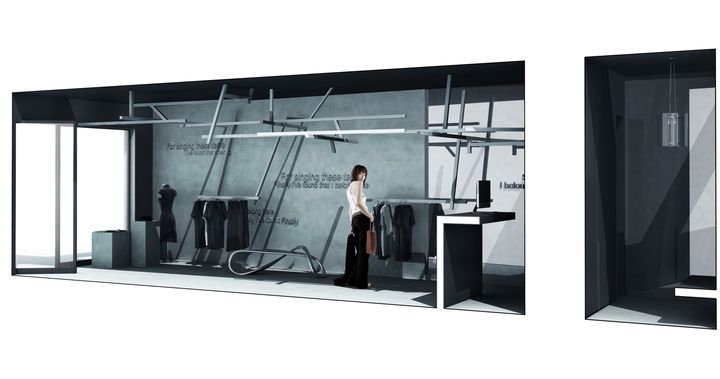 LOFT風格服裝專賣店裝修設計效果圖