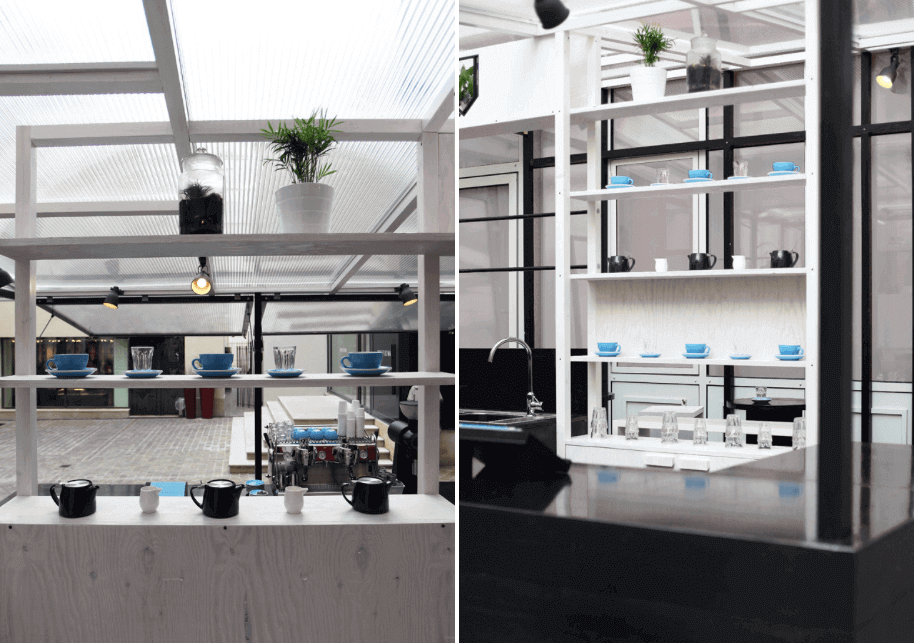 餐飲空間,咖啡店設計,涼亭式造型,巴黎咖啡屋設計,Honor Café