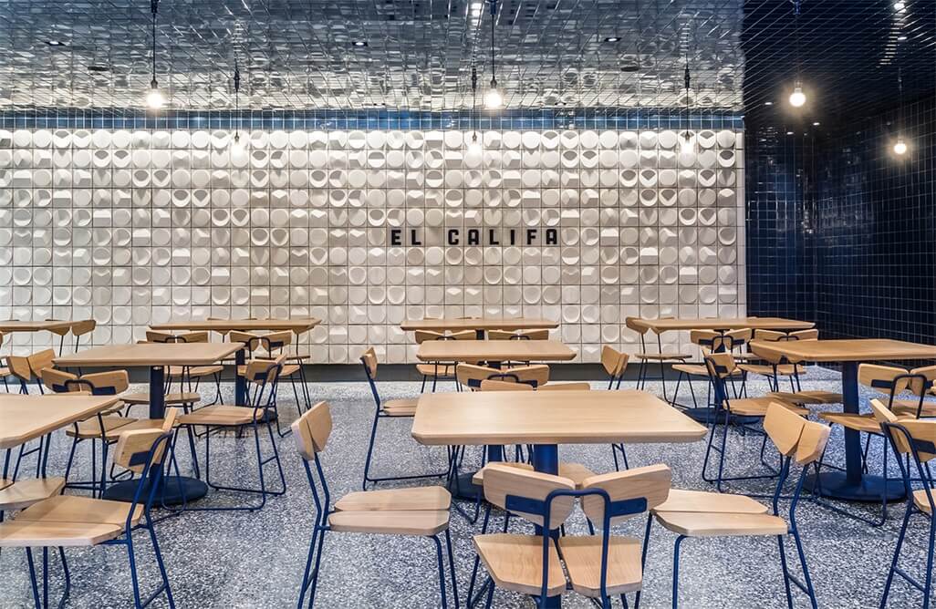 餐飲空間，墨西哥餐廳設計，現代風格餐廳設計，玉米餅元素，開放式廚房，酒吧餐廳