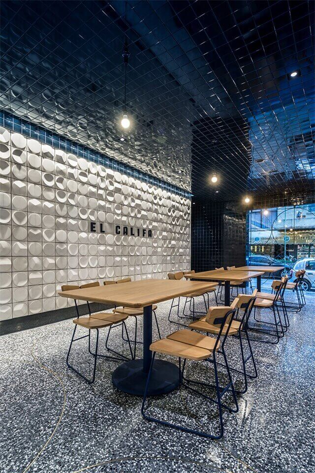餐飲空間，墨西哥餐廳設計，現代風格餐廳設計，玉米餅元素，開放式廚房，酒吧餐廳