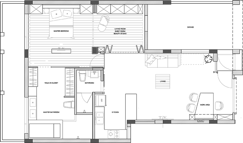 90平米住宅設計,住宅空間設計,私宅空間設計,水泥係住宅設計,台灣設計,設計師自宅工作室