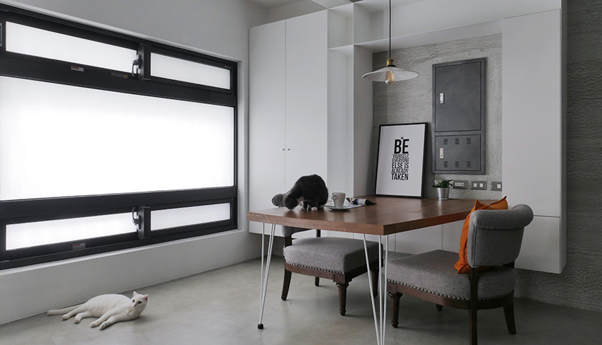 90平米住宅設計,住宅空間設計,私宅空間設計,水泥係住宅設計,台灣設計,設計師自宅工作室