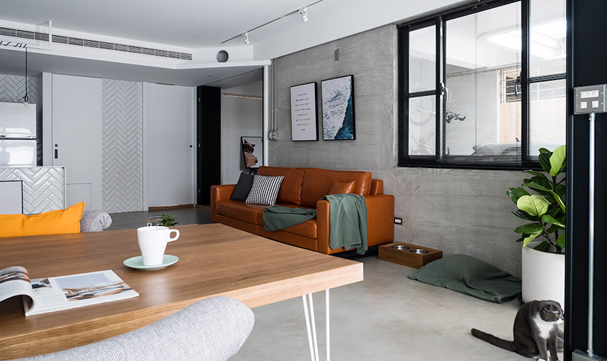 90平米住宅設計,住宅空間設計,私宅空間設計,水泥係住宅設計,台灣設計,設計師自宅工作室