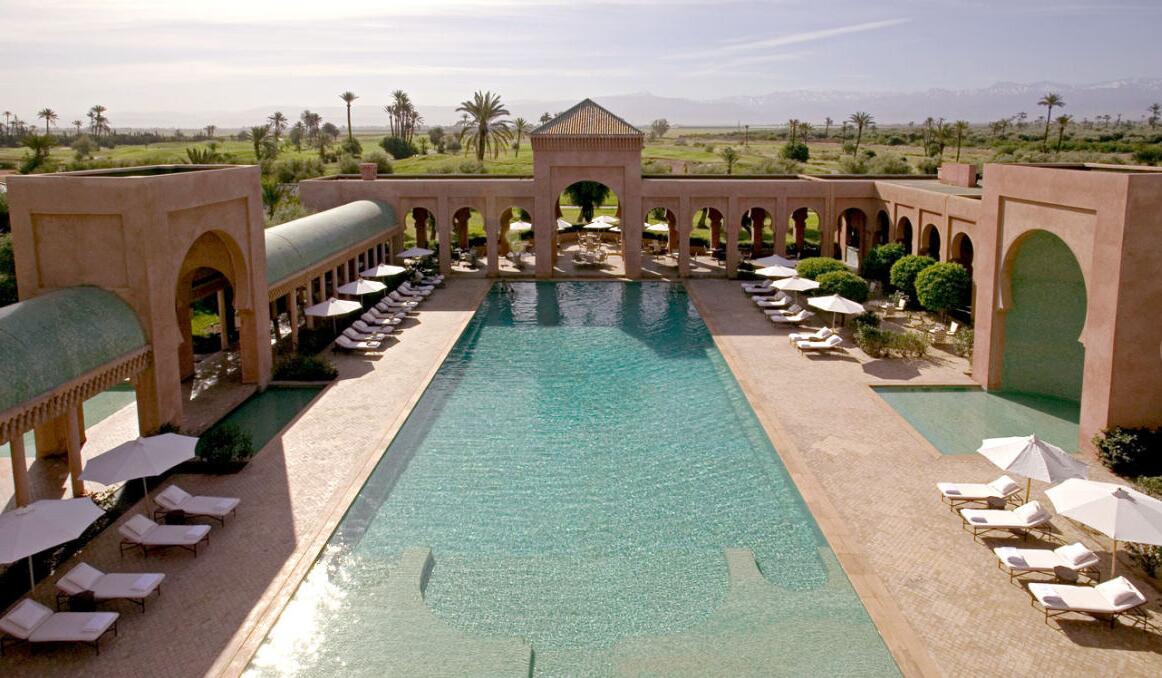 酒店空間，非洲酒店設計，摩洛哥Amanjena安縵酒店，寧靜的天堂