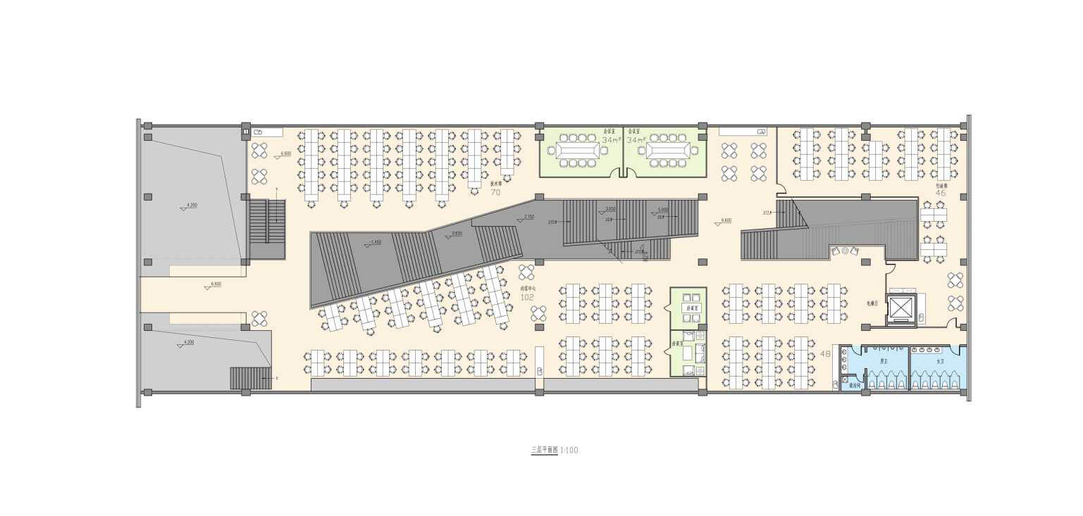辦公空間,國內辦公室設計,北京蜂窩旅遊網全球總部設計,現代風格辦公室設計,科技公司辦公室設計,建築改造