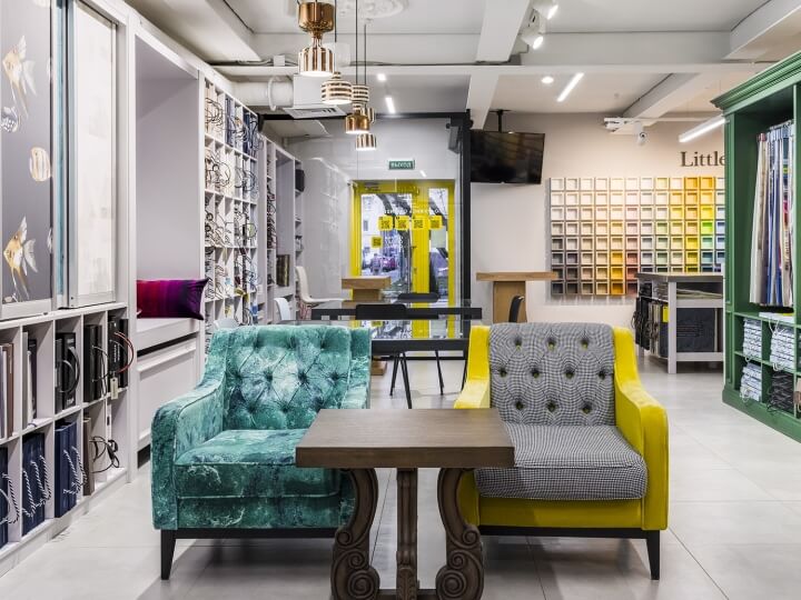 商業空間,塗料材料店鋪設計,英國古典風格,產品展示設計,零售店設計