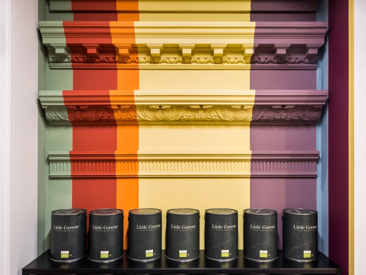 商業空間,塗料材料店鋪設計,英國古典風格,產品展示設計,零售店設計