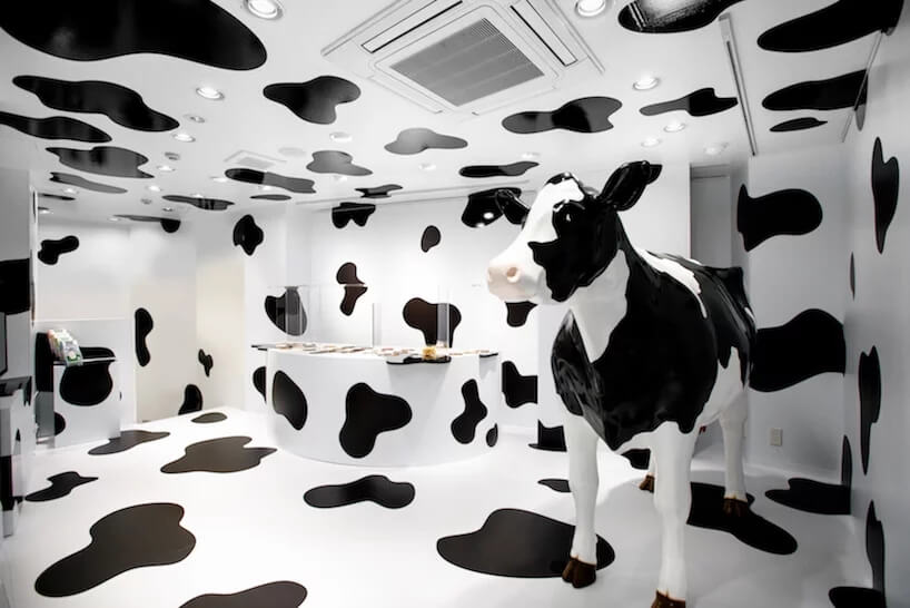 商業空間,日本奶製品商店設計,日本小店設計,奶牛元素,ryusuke nanki設計,日本北海道牛奶地