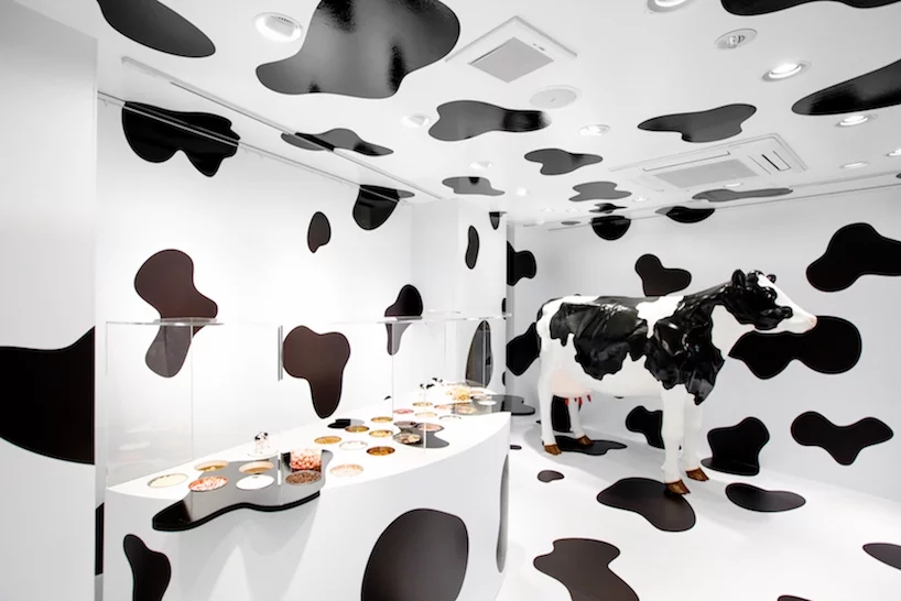 商業空間,日本奶製品商店設計,日本小店設計,奶牛元素,ryusuke nanki設計,日本北海道牛奶地