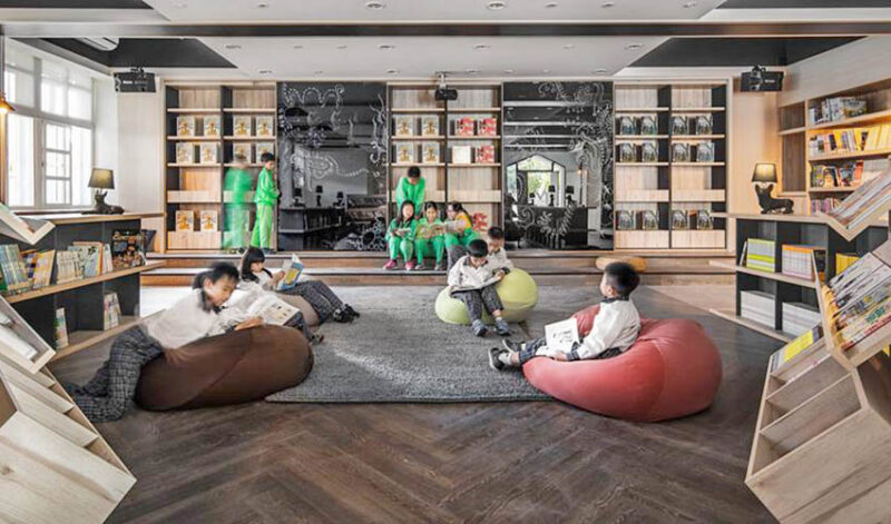 60年老教室翻新設計之南興小學圖書館