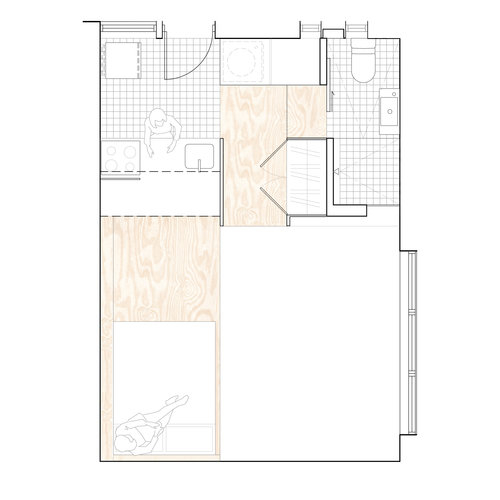 住宅空間，小宅概念，公寓設計，二十幾平米小宅設計，單身公寓，簡約風小宅