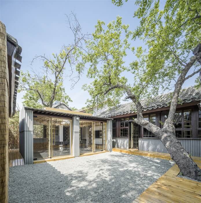 辦公空間，北京辦公室設計，四合院改造設計，竹子元素，建築改造