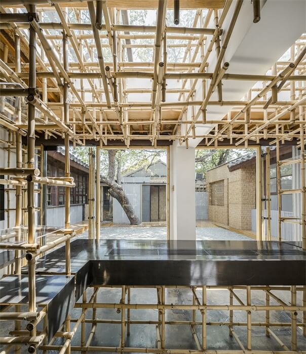 辦公空間，北京辦公室設計，四合院改造設計，竹子元素，建築改造
