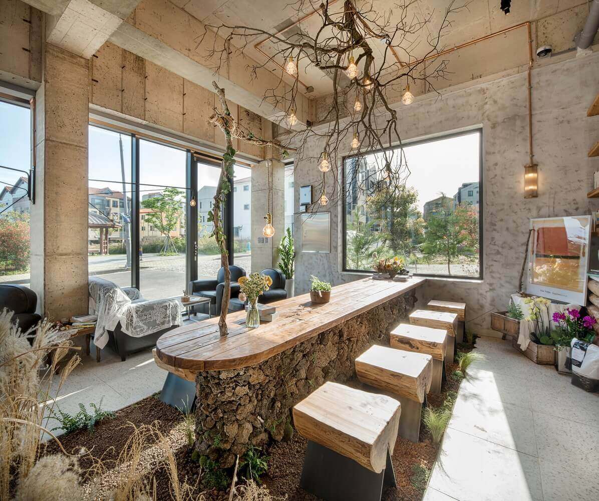 餐飲空間，咖啡館設計，韓國咖啡店設計，鄉村風，度假風咖啡廳設計，濟州島咖啡店設計