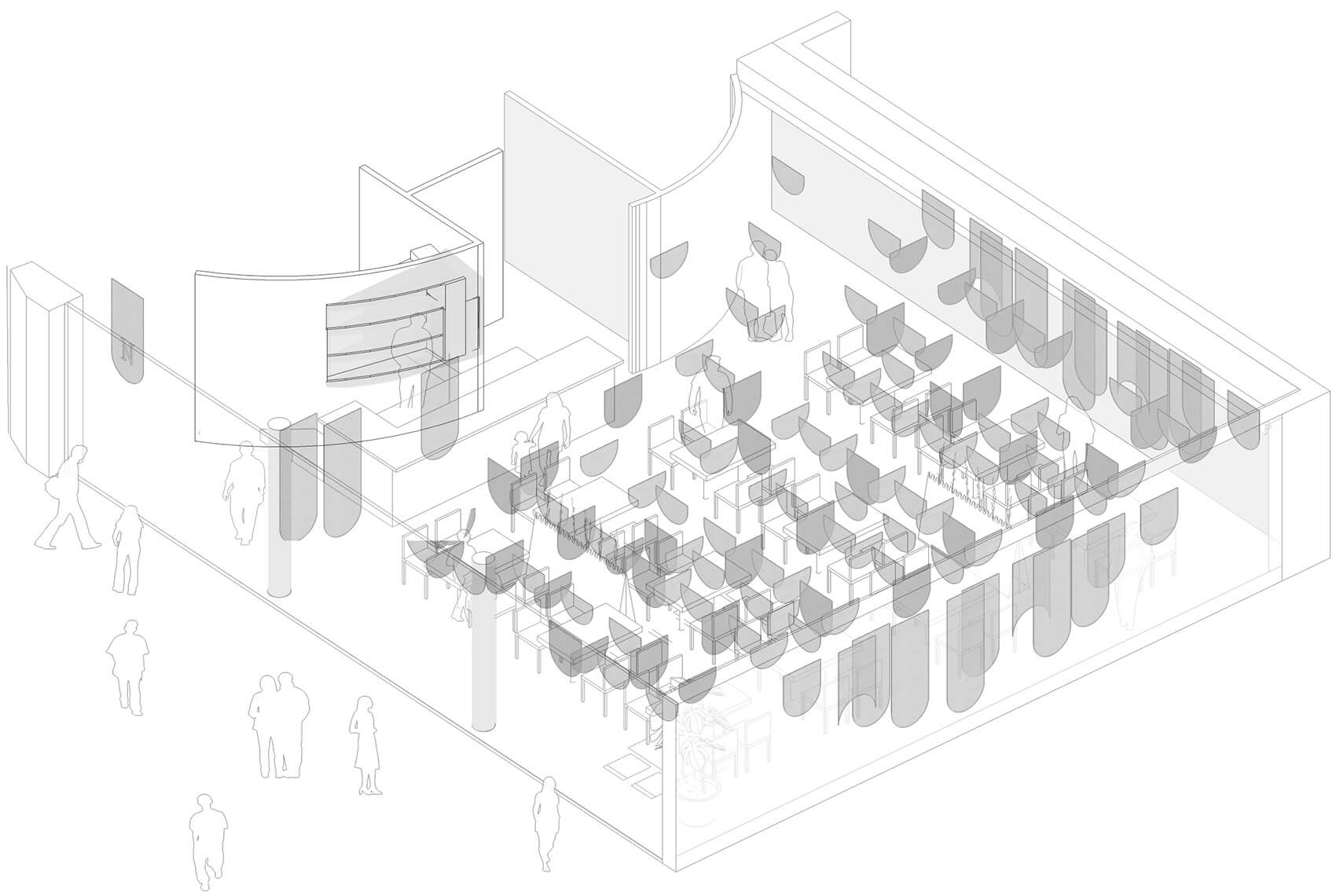 餐飲空間,毛氈材質,現代風格餐廳設計,餐廳設計,130平米餐廳設計