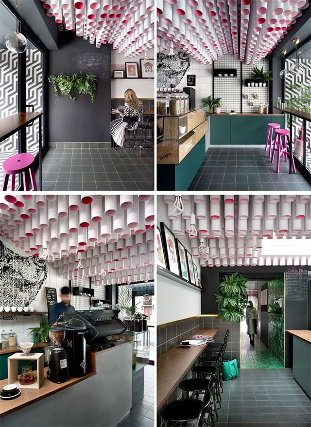餐飲空間，咖啡館設計，國外咖啡店設計，創意咖啡廳設計，多彩咖啡店設計