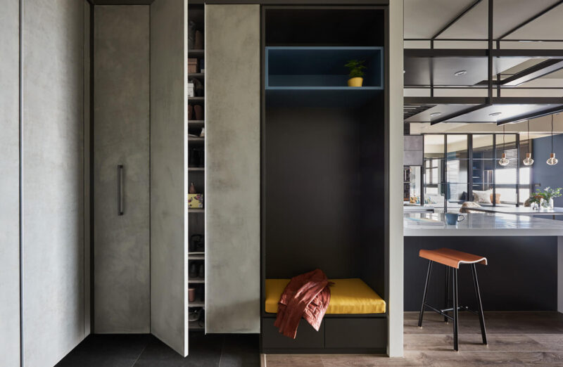 一個大房子，台北台式工業風兩口之家設計