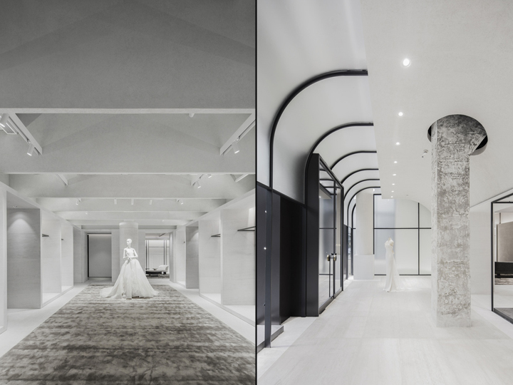 商業空間,高定婚紗店設計,旗艦店設計,極簡主義設計,產品展廳設計