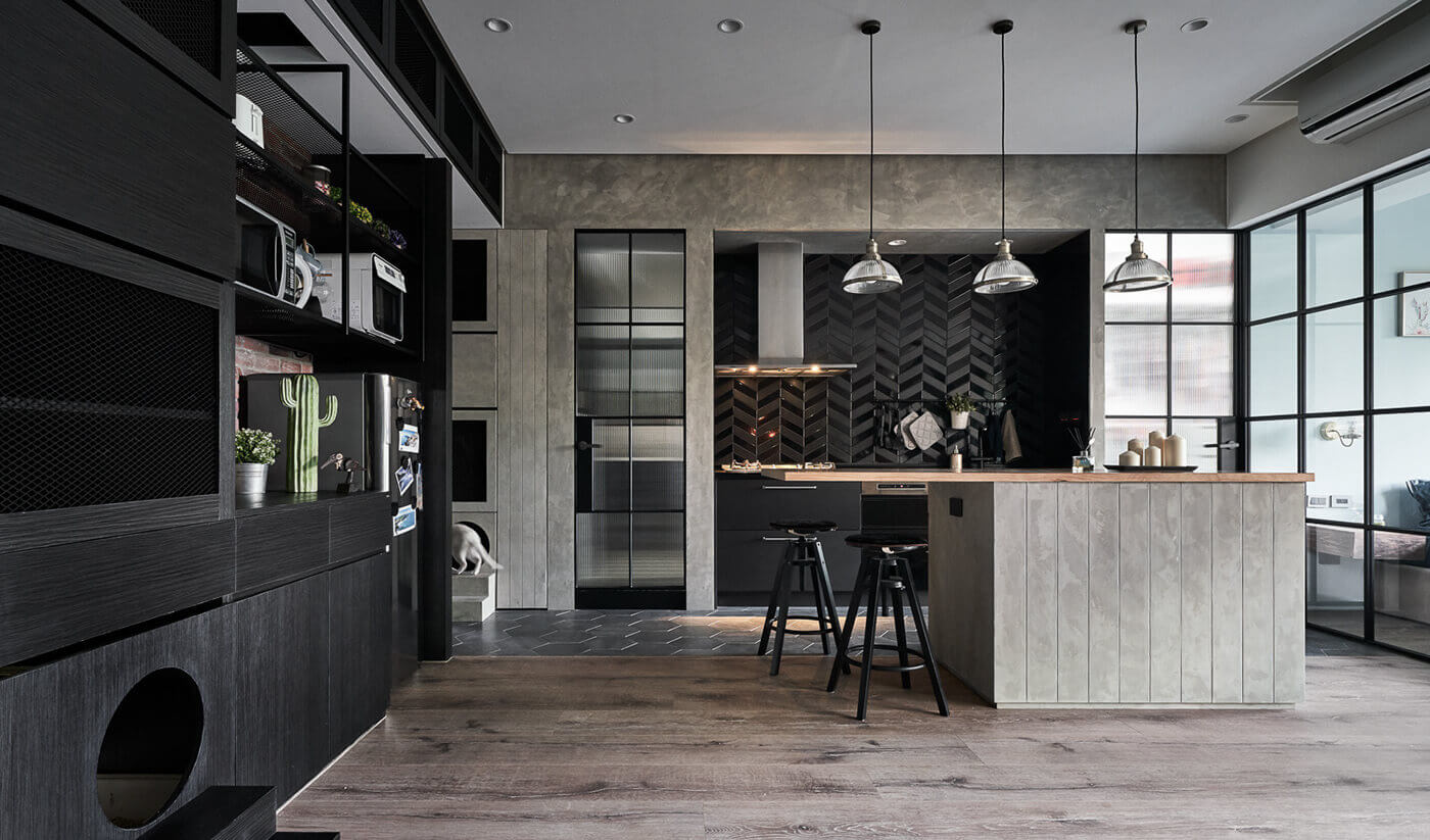 住宅空間，小公寓設計，開放式住宅設計，台灣住宅設計，工業風住宅設計