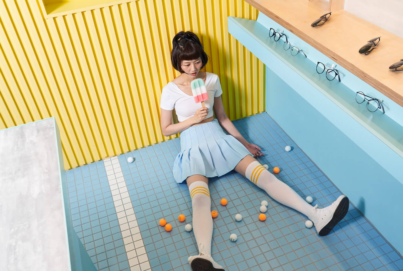 商業空間,體育用品店設計,小商店設計,色彩主義設計,撞色空間