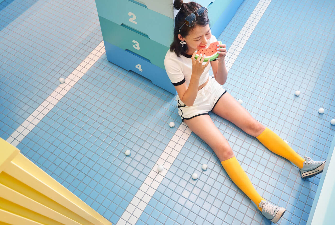 商業空間,體育用品店設計,小商店設計,色彩主義設計,撞色空間