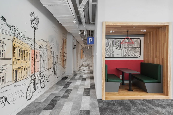 辦公空間，辦公室設計，現代風格辦公室設計，華為辦公室設計，莫斯科華為總部設計