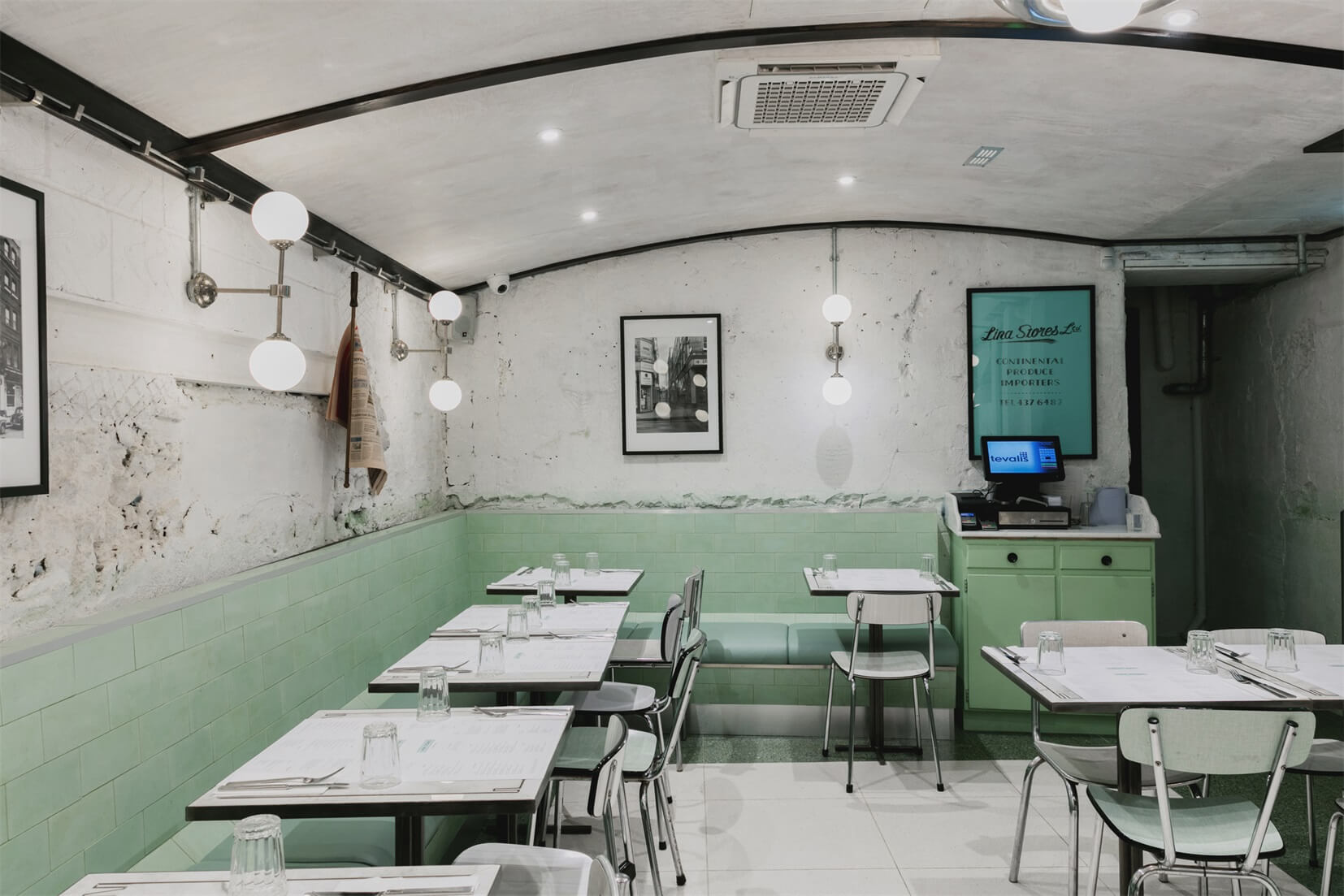 餐飲空間,餐廳設計,小食店設計,倫敦複古風餐廳設計,熟食店設計