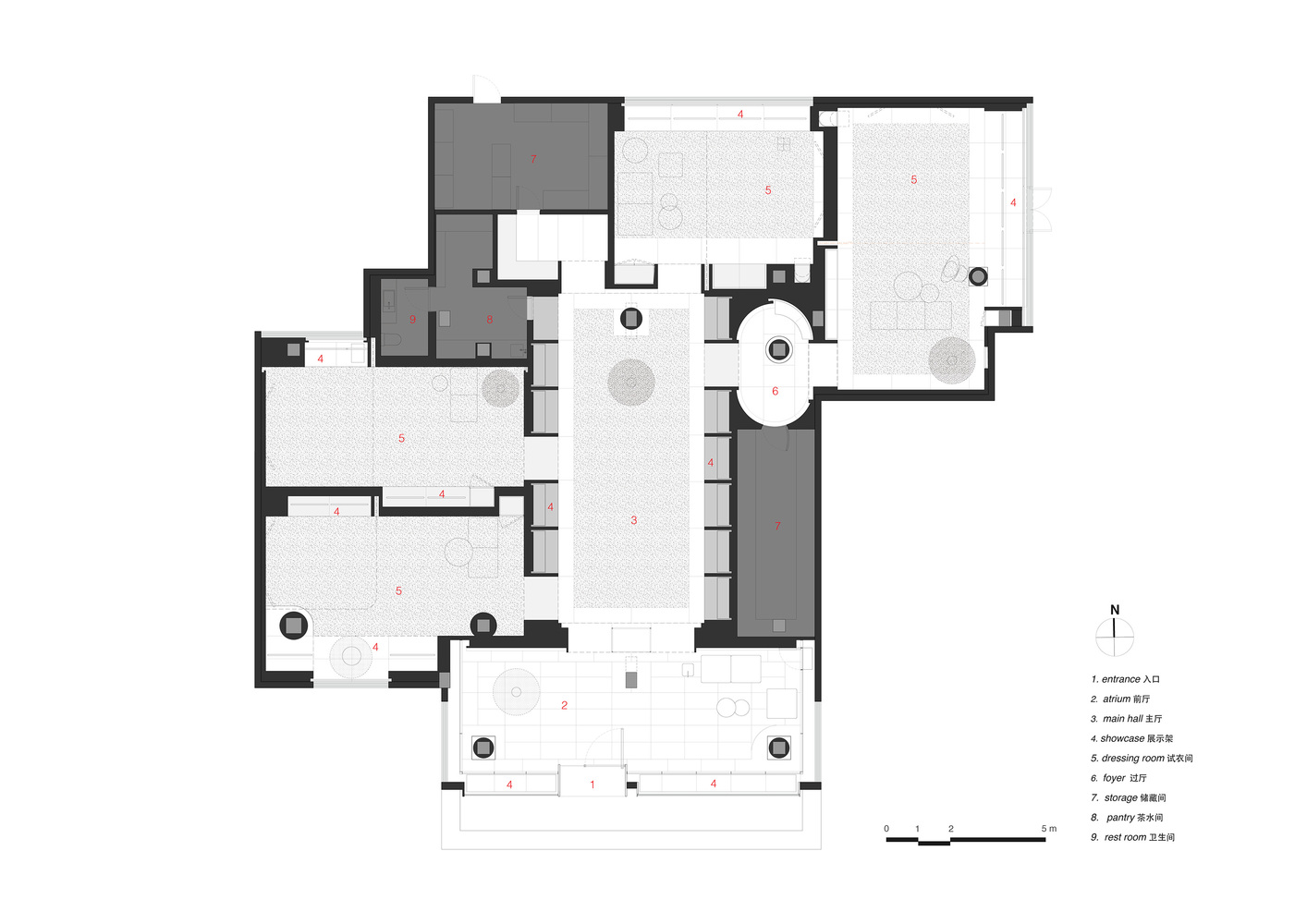 商業空間,高定婚紗店設計,旗艦店設計,極簡主義設計,產品展廳設計