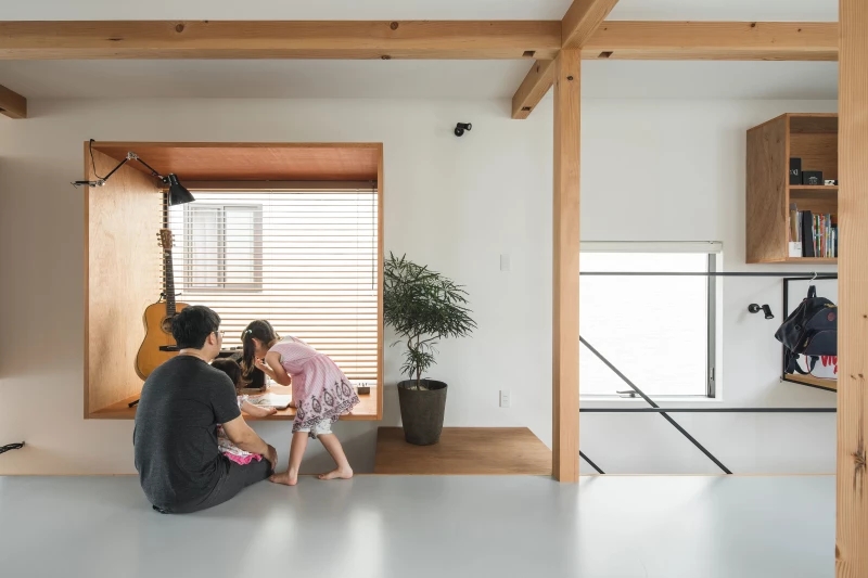 國外loft住宅設計,私人住宅空間,日本住宅設計,原木收納公寓設計,現代住宅設計,五口之家