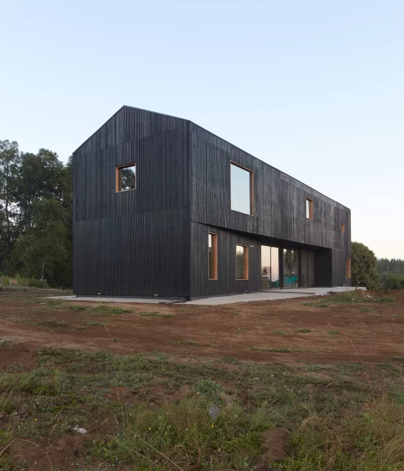 住宅設計,景觀設計,住宅建築設計,碳化木,建築外立麵設計