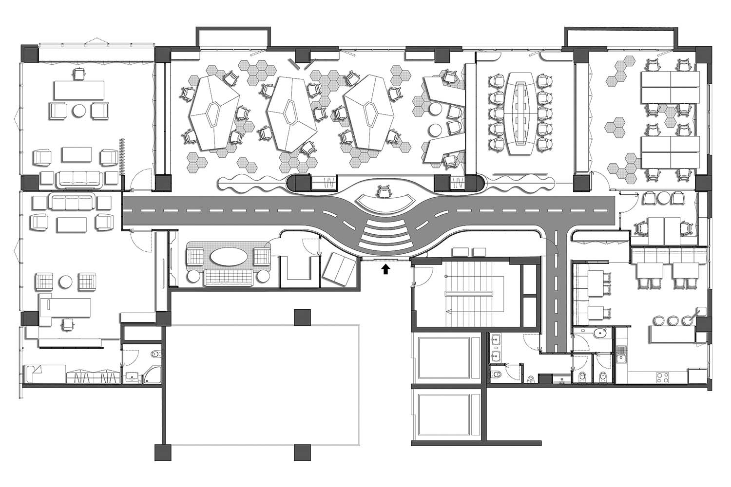 辦公空間,物流公司辦公室設計,國外辦公室設計,開放式辦公室設計,集裝箱元素