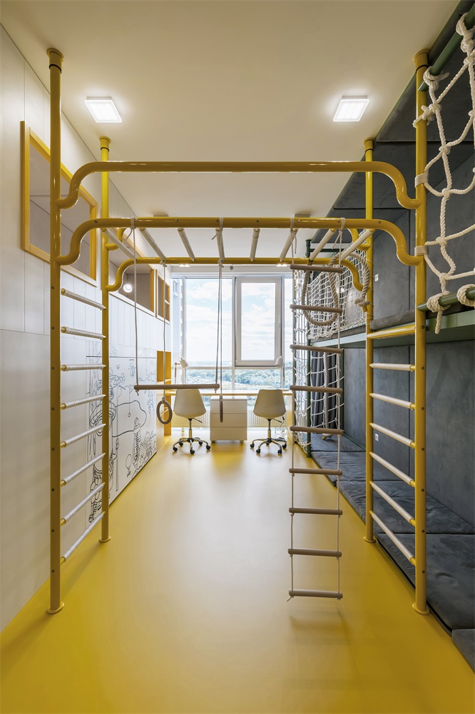 住宅空間設計,私人住宅空間,住宅改造設計,現代住宅設計,烏克蘭公寓設計,兒童房設計,家庭遊戲室