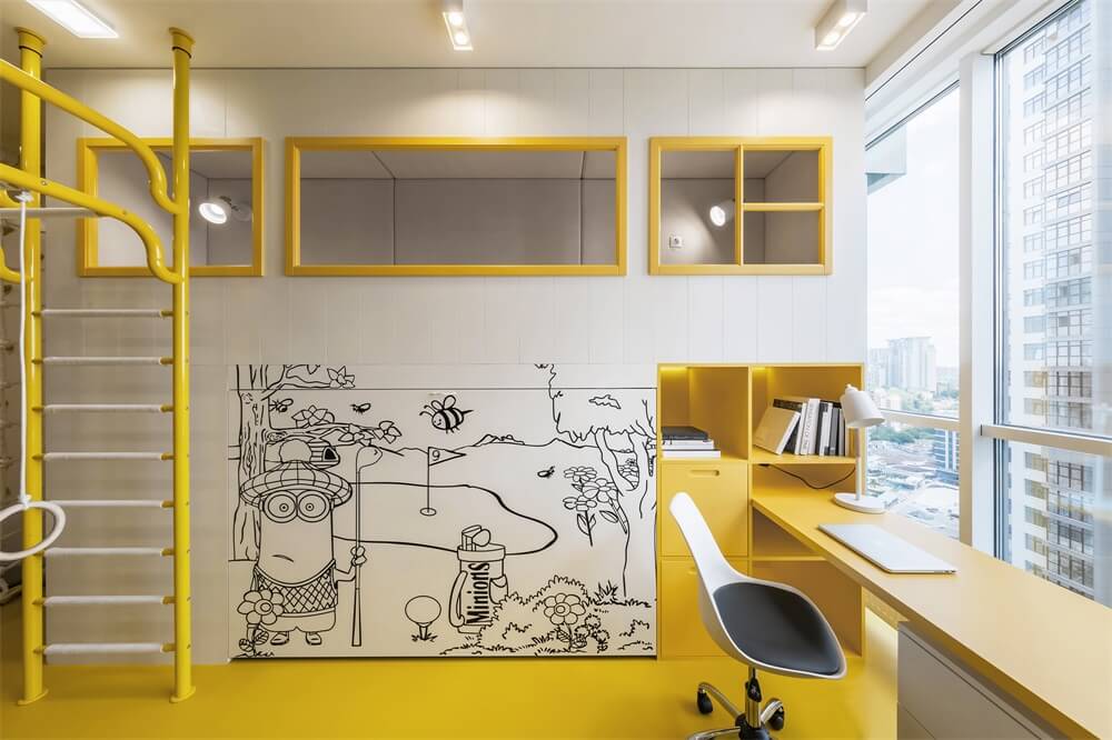 住宅空間設計,私人住宅空間,住宅改造設計,現代住宅設計,烏克蘭公寓設計,兒童房設計,家庭遊戲室