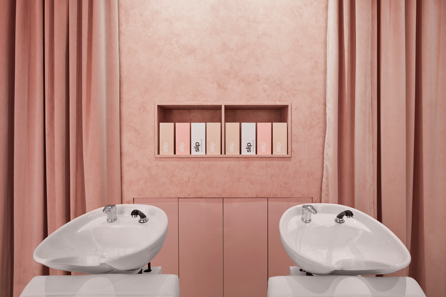 理發店設計,網紅店設計,粉色店麵設計,國外理發店設計