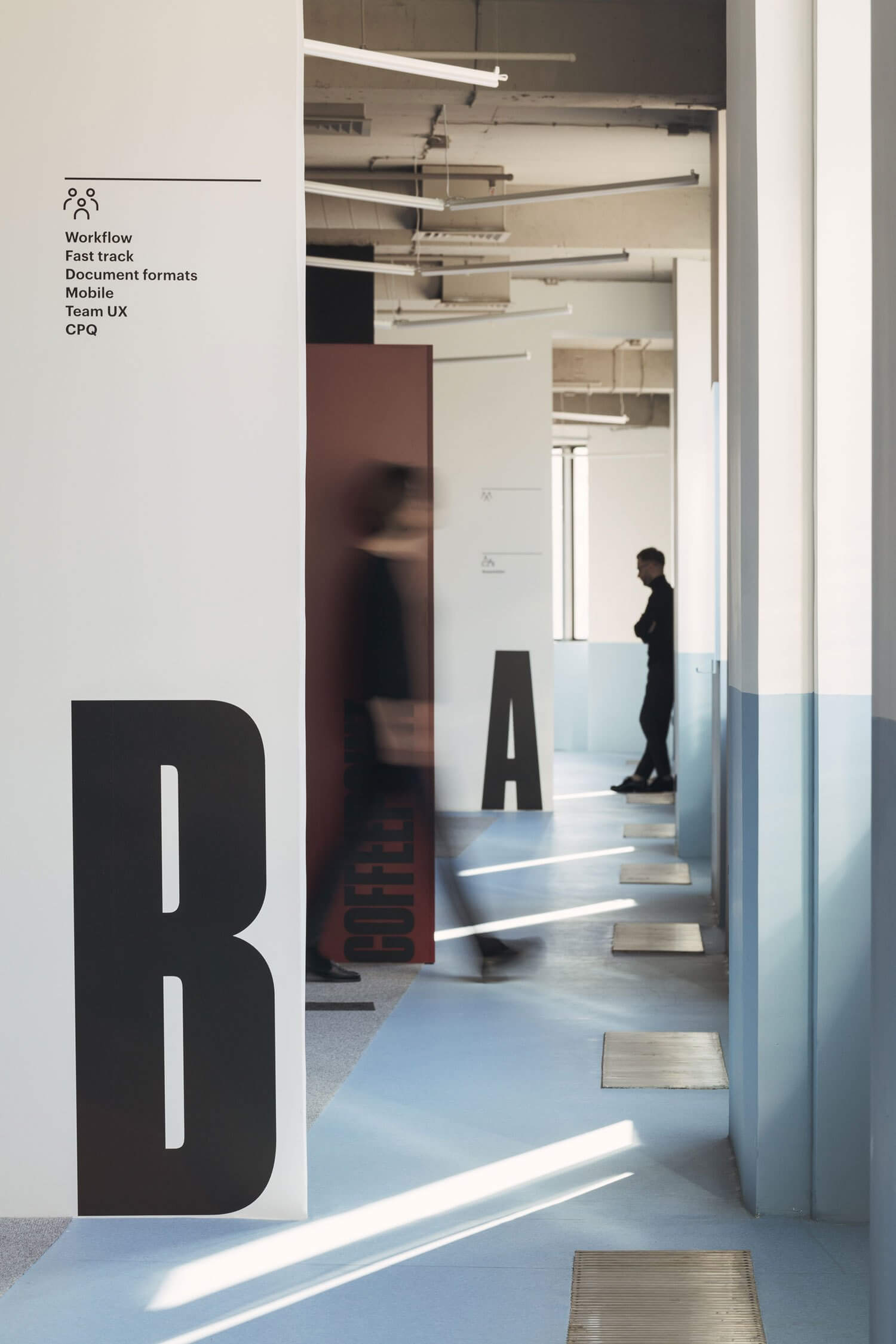 辦公室設計,辦公室導視設計,藍色辦公室設計,現代簡約時尚辦公空間