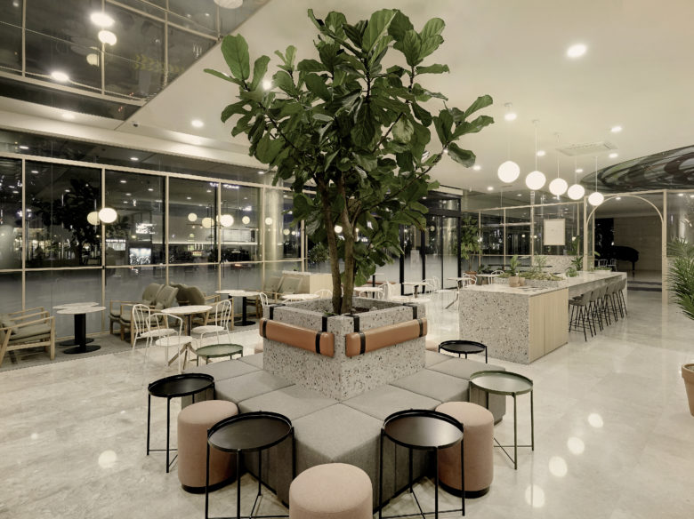 咖啡廳,咖啡廳設計,明亮簡潔風格咖啡廳設計,韓國ttt咖啡廳,水磨石