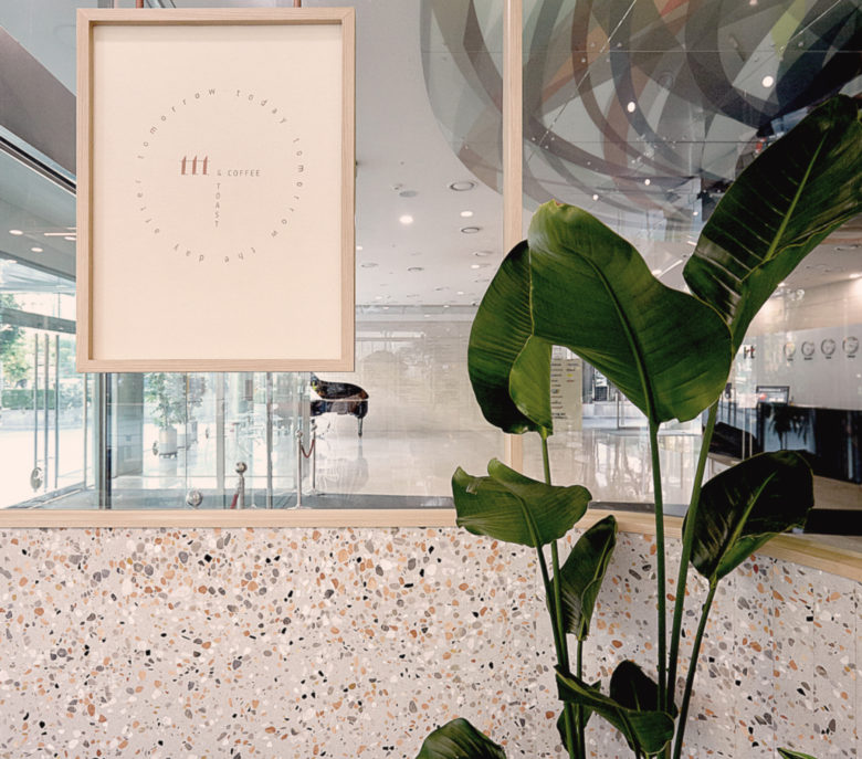 咖啡廳,咖啡廳設計,明亮簡潔風格咖啡廳設計,韓國ttt咖啡廳,水磨石