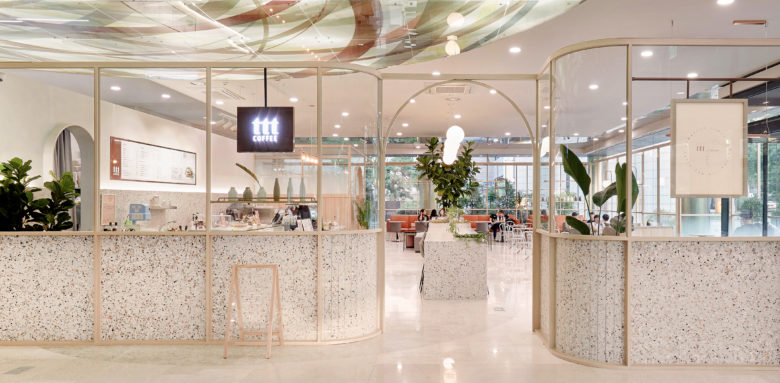 咖啡廳,咖啡廳設計,明亮簡潔風格咖啡廳設計,韓國ttt咖啡廳,水磨石