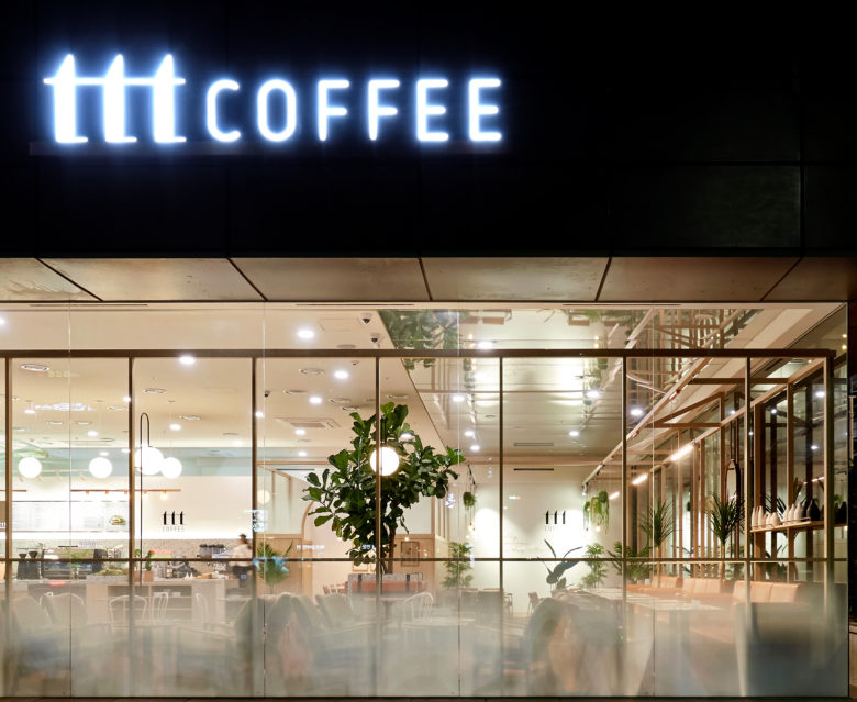 咖啡廳，咖啡廳設計，明亮簡潔風格咖啡廳設計，韓國ttt咖啡廳，水磨石