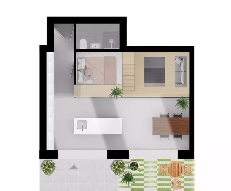 小戶型，多功能空間，公寓改造，阿姆斯特小公寓設計，loft公寓設計