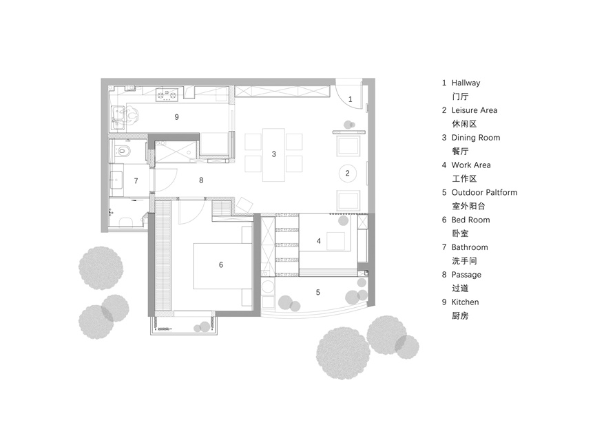 住宅改造設計，60㎡住宅設計，住宅空間，小戶型，上海住宅設計