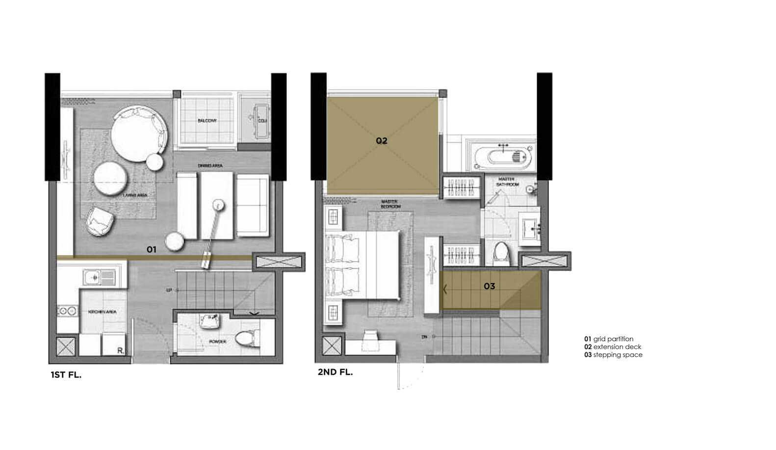 住宅空間設計，私人住宅空間，現代住宅設計，小戶型，複式公寓，60多平米住宅設計