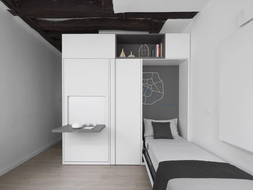 小戶型,多功能空間,公寓改造,巴黎小公寓設計,十幾平米住宅設計