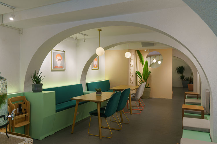 餐飲空間，咖啡廳，雅加達，小清新風，國外咖啡廳