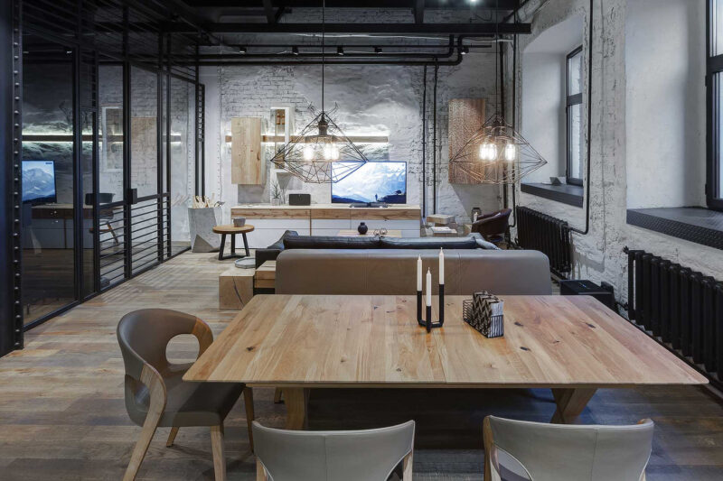 莫斯科原木家具Fortross複合工作室設計