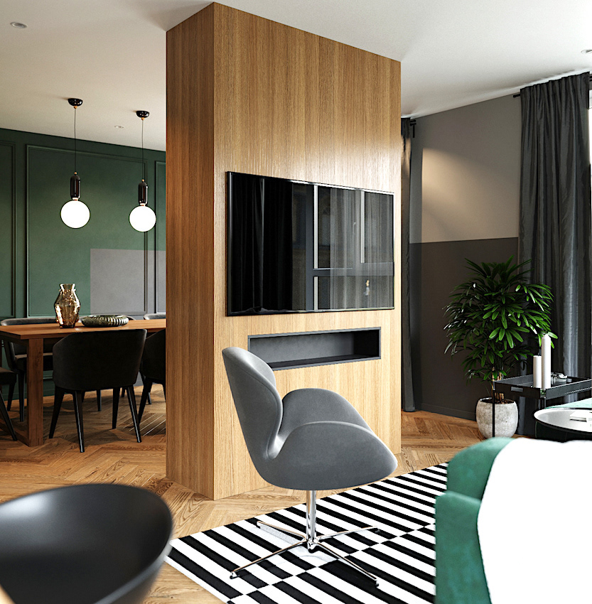 住宅空間,歐美複古風,小宅概念,公寓設計,80平米左右住宅設計