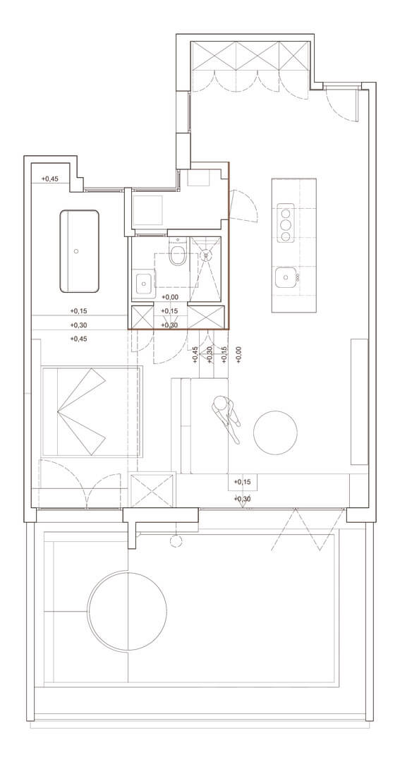 住宅空間，公寓翻新，小宅概念，公寓設計，50平米左右公寓設計，巴塞羅那